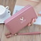 Large Capacity Women Double Zipper Long Wallet PU Leather Money Clutch Cell Phone Bag Credit Cards 0