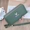 Large Capacity Women Double Zipper Long Wallet PU Leather Money Clutch Cell Phone Bag Credit Cards 2