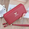 Large Capacity Women Double Zipper Long Wallet PU Leather Money Clutch Cell Phone Bag Credit Cards 4
