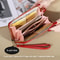 PU Leather Wallet Fashion Zipper Wallet Ladies Long Wallet Coin Card Holder 5