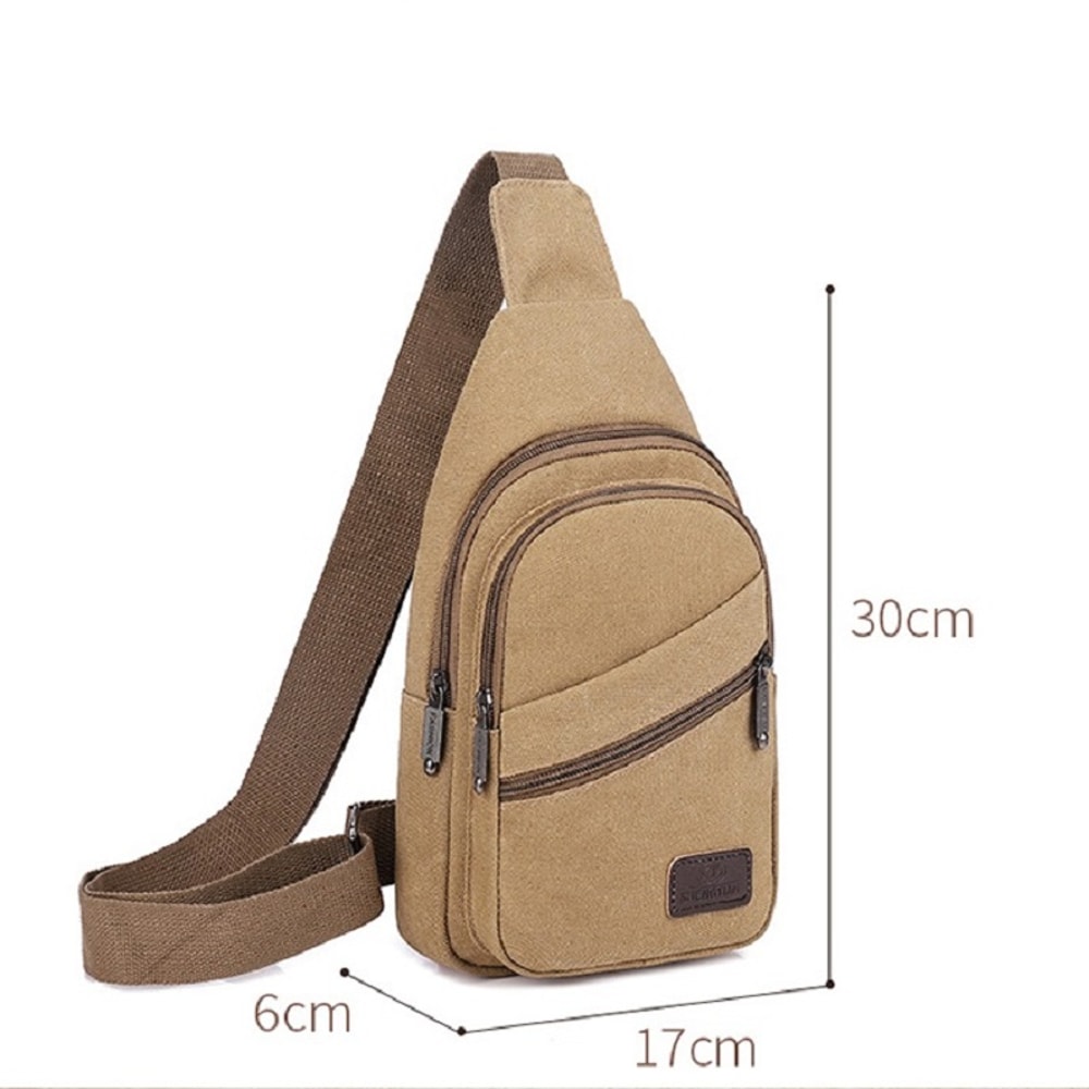 Canvas Crossbody Bag For Men Outdoor Fashion Sports Bag Casual Black Male Travel Satchel 4