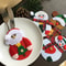 Knife Fork Tableware Holders 4pcs Christmas Cutlery Bag Pocket Christmas Dinner Table Ornaments 0
