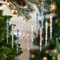 Simulation Ice Pendants Xmas Tree Hanging Ornaments Crystal Snowflake Winter Theme Decor