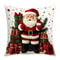 Snowman Print Linen Plush Throw Pillowcase Christmas Happy New Year Decor
