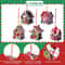 Holiday Gingerbread Christmas Tree Ornaments Set 5pcs House Decor With Rope 7