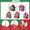 Holiday Gingerbread Christmas Tree Ornaments Set 5pcs House Decor With Rope 7