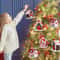 Holiday Gingerbread Christmas Tree Ornaments Set 5pcs House Decor With Rope 10
