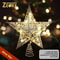 Star Tree Topper For Christmas With 20 LED Lights BatteryPowered Glitter Metal Decoration For Holid 2