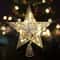 Star Tree Topper For Christmas With 20 LED Lights BatteryPowered Glitter Metal Decoration For Holid 3