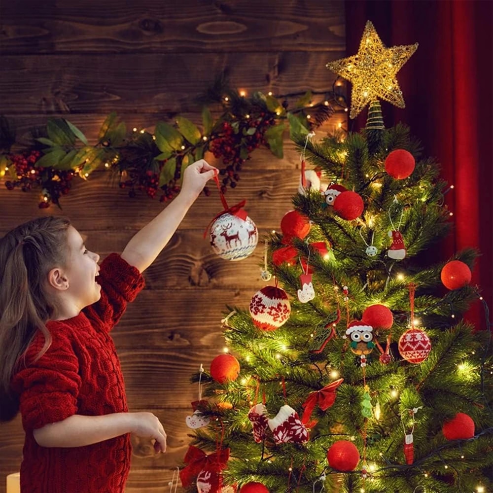 Star Tree Topper For Christmas With 20 LED Lights BatteryPowered Glitter Metal Decoration For Holid 5