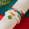 Xmas Tree Santa Claus Snowman Christmas Bracelet Resin Star Crystal Beads Deer Bell Bangle For Wome 4