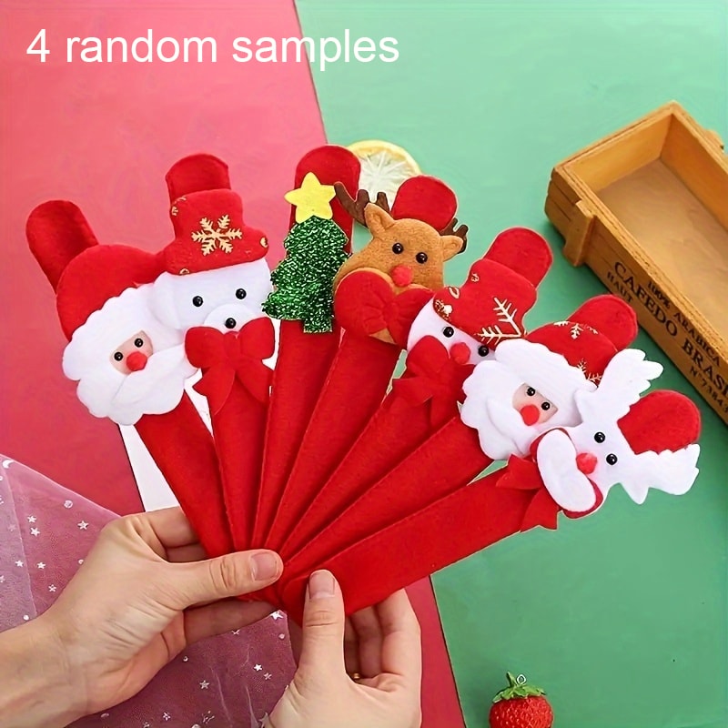 Christmas Clapping Bracelets Set, Snowman, Reindeer, Bear, Holiday Party Gifts and Decorations