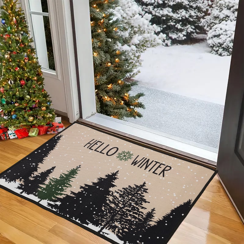 Outdoor Christmas Welcome Doormat Merry Christmas Decoration For Home Navidad Xmas Ornament New Yea 3