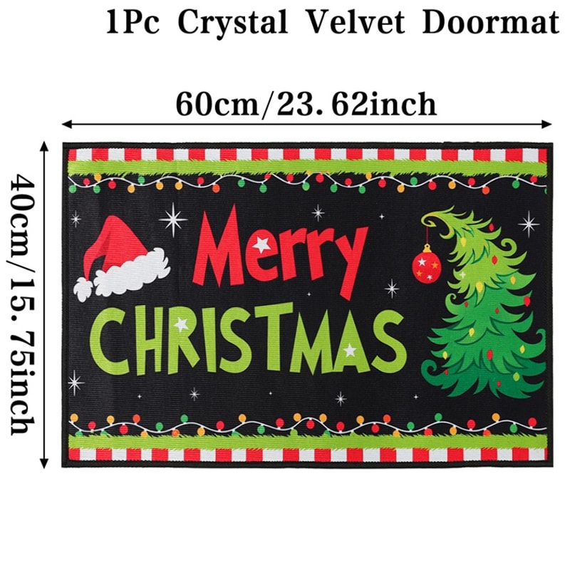 Outdoor Christmas Welcome Doormat Merry Christmas Decoration For Home Navidad Xmas Ornament New Yea 4