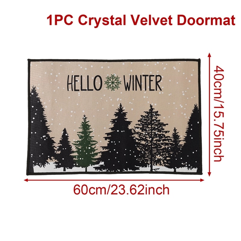 Outdoor Christmas Welcome Doormat Merry Christmas Decoration For Home Navidad Xmas Ornament New Yea 5