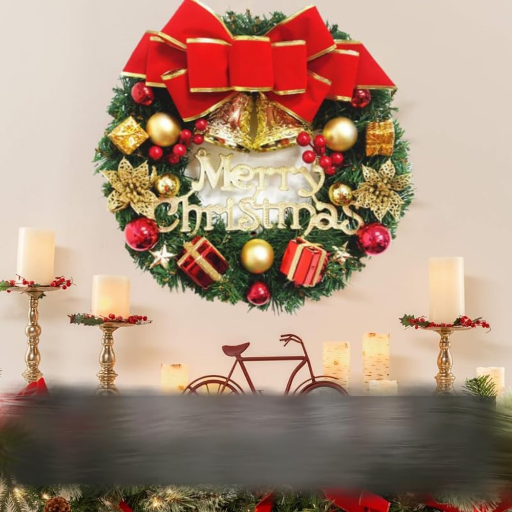 Exquisite Handmade Christmas Wreath HighQuality Door Hanging Simulation Home Decor For Window 3