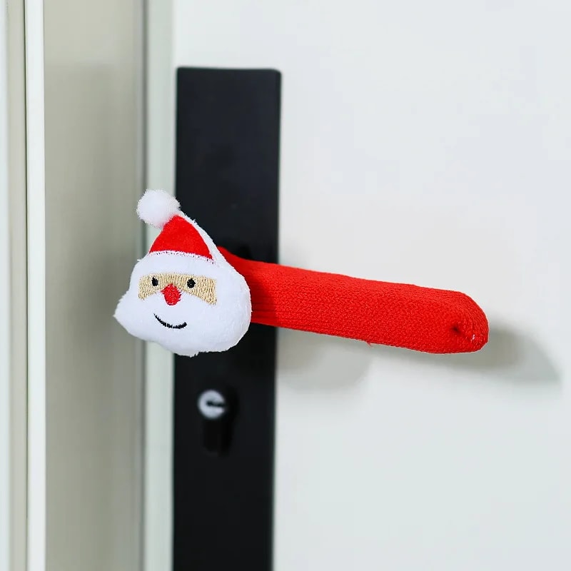 Santa Claus Christmas Door Handle Covers Festive Door Handle Covers Xmas Holiday Decor Christmas De 6
