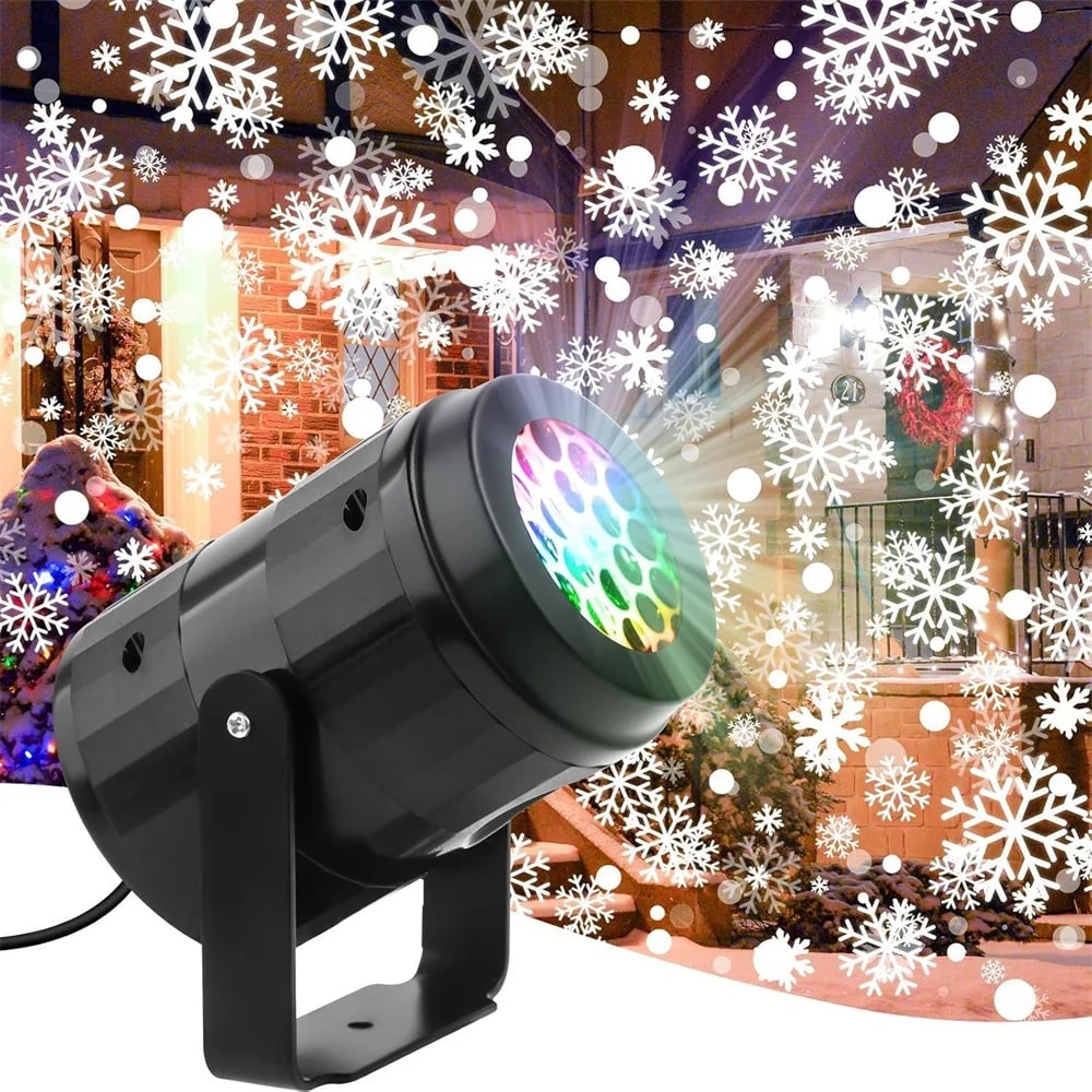LED Snowflake Projector Christmas Holiday Lights Snow Spotlight For New Year Party Outdoor Projecti 0