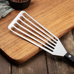 household frying spatula, stainless steel fish spatula, steak turner with drainage holes, kitchen tool
