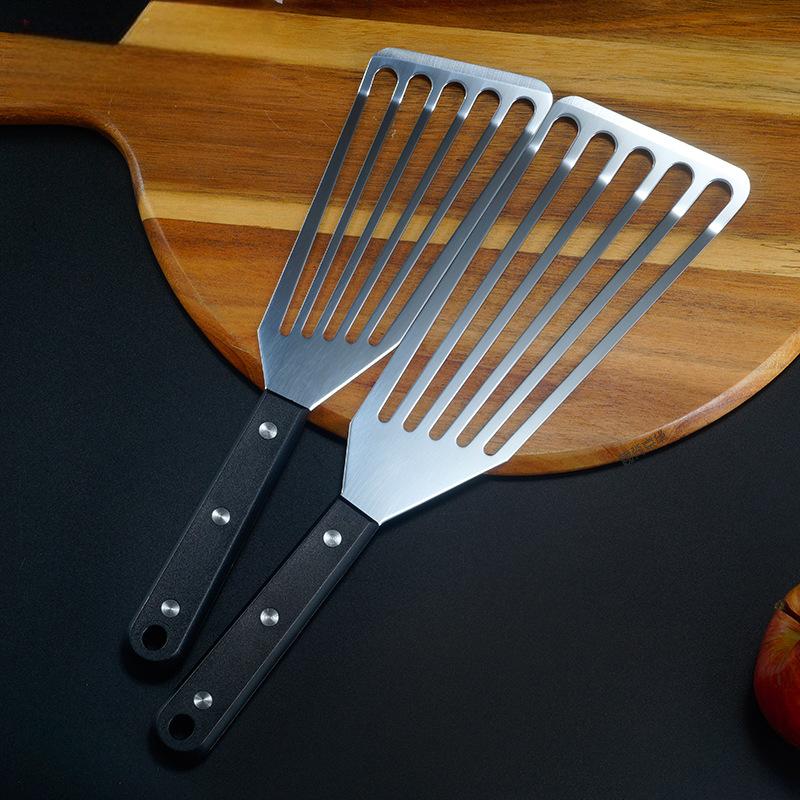 Household Frying Spatula, Stainless Steel Fish Spatula, Steak Turner with Drainage Holes, Kitchen Tool