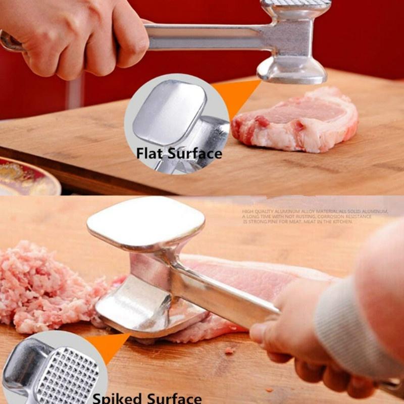 Zinc Alloy Meat Tenderizer Hammer Mallet Tool For Pounding Steak Chicken Pork Meat 5