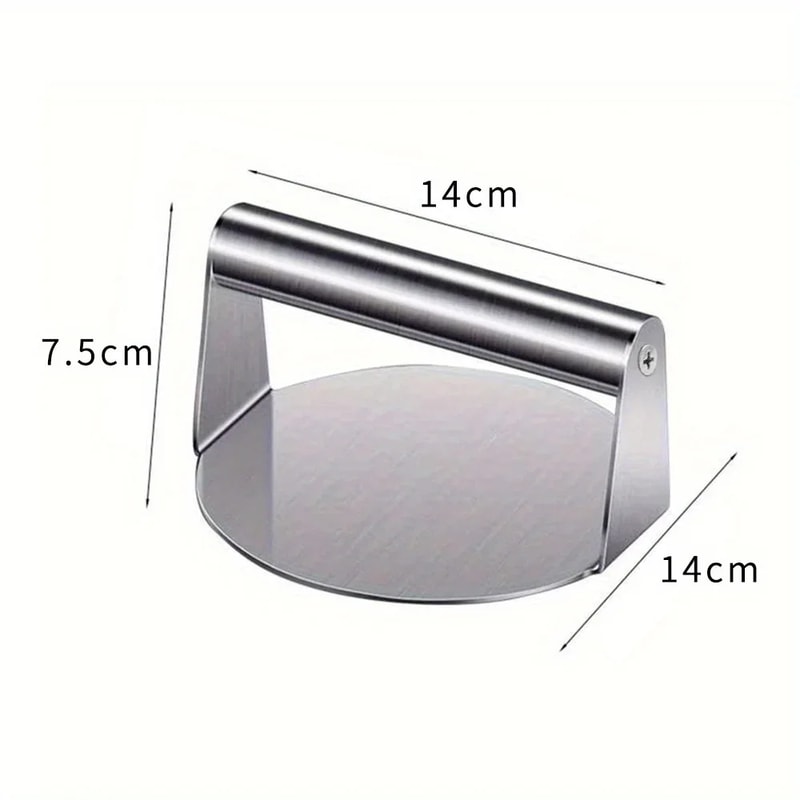 Circular Meat Press Mold for Deli Meats, Stainless Steel Smash Burger Press, Hamburger Patties Meat Masher for Kitchen