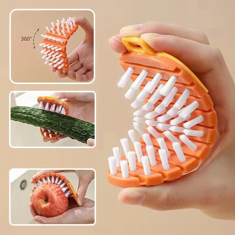 Flexible Multi Functional Cleaning Brush For Vegetables And Fruits Household Kitchen Brush Fruit Cl 2