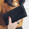Designer Leather Long Wallet For Women By Aliwood 3 Fold Envelope Clutch With Money Clip And Phone 1