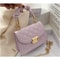 Womens Grid Pattern Tote Bag Fashion PU Leather Crossbody High Quality Bag Buckle Decoration Flap W 1