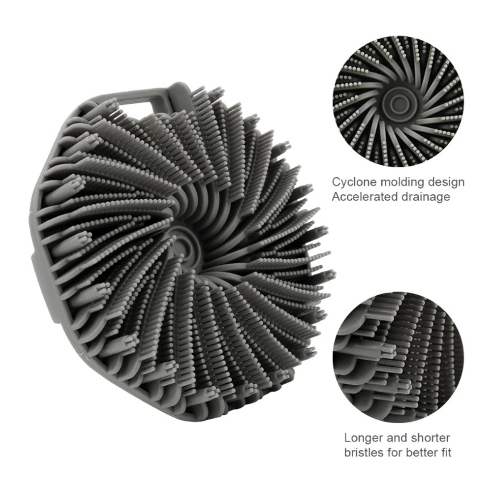 Deep Exfoliation And Rubbing Massage Brush Silicone Body Scrubber Bathroom Bathing Tool 6