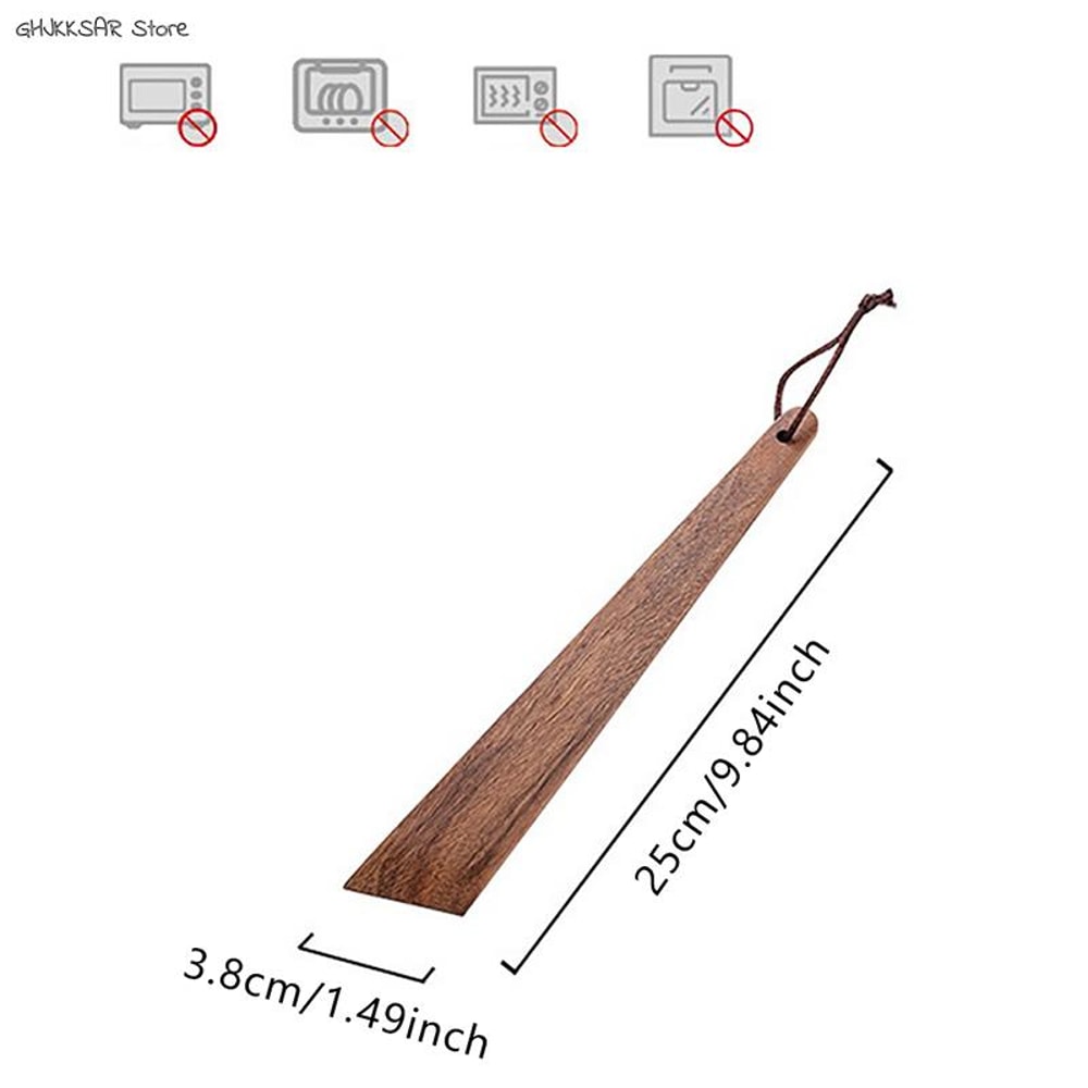 Kitchen Gadgets Triangular Cooking Spatula, Teak Wood Tableware Spatulas, Portable Outdoor Camping Utensils Scraper