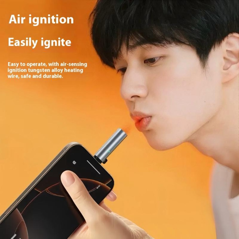 Mini Electronic Lighter Portable Low Consumption Outdoor Phone Lighter Windproof And Energy Saving 1
