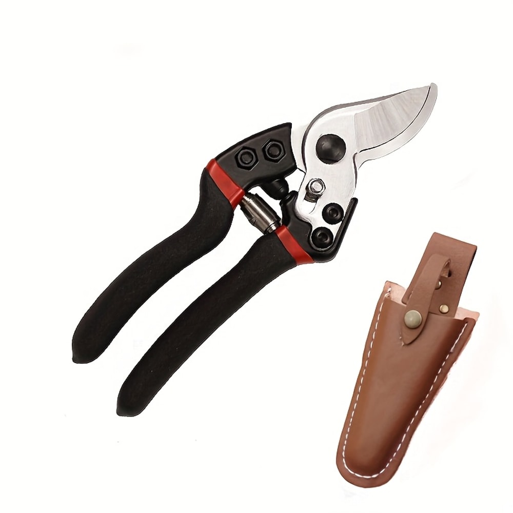 Ambidextrous Garden Clippers With Black Grip Heavy Duty Carbon Steel Shears Trimming Shears For Shr 4