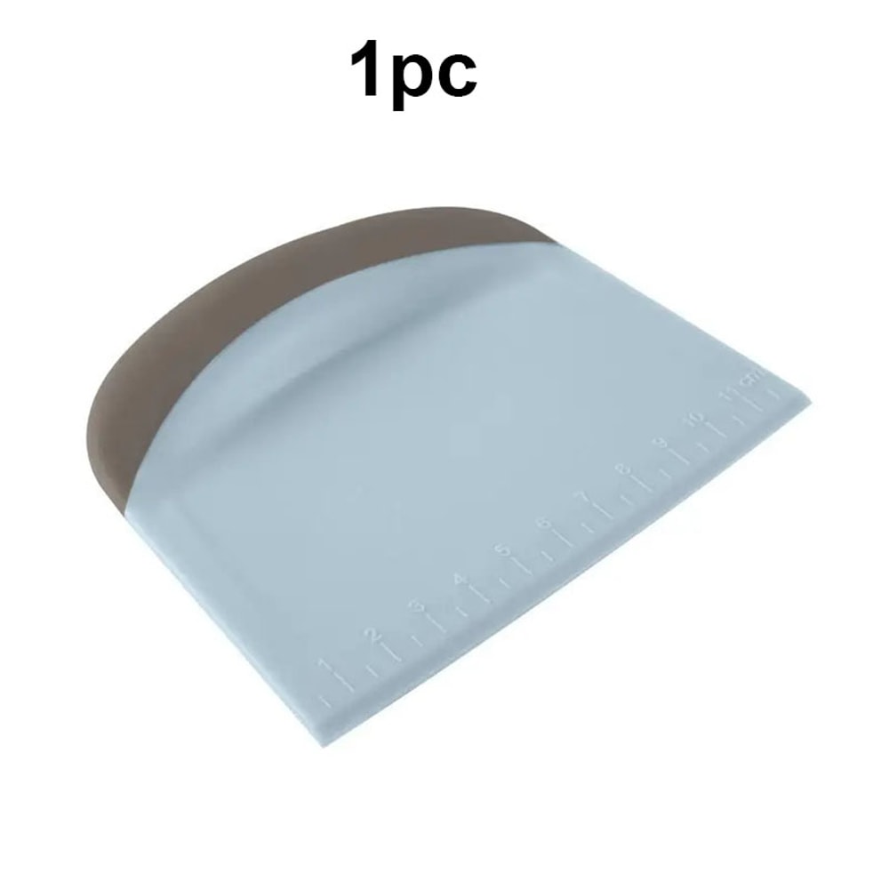 Multipurpose Food Scrappers With Soft Handle Baking Scraper With Double Scale Plastic Dough Cutter 6