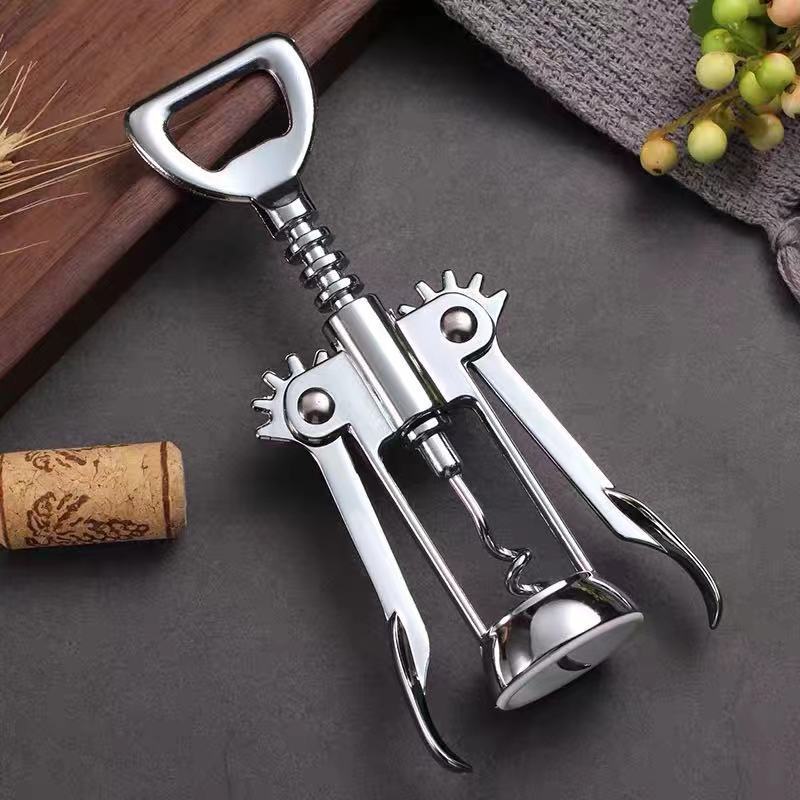 Red Wine Opener Wing Type Stainless Steel Wine Opener Metal Sommeliers Corkscrew Bottle Openers Cor 0
