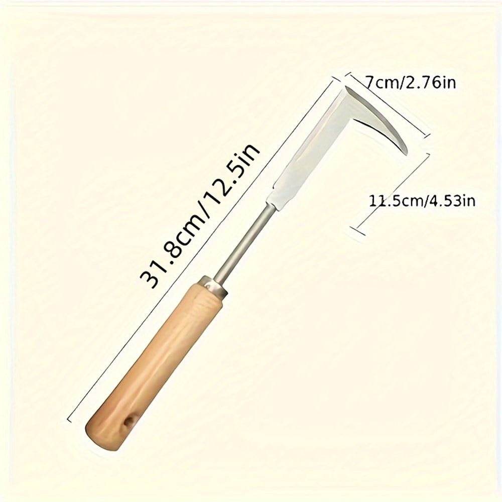 Stainless Steel Weeding Tool 1pc, For Digging Herbs, Wild Vegetables, Bonsai, Soil Loosening, Ideal Holiday Gift