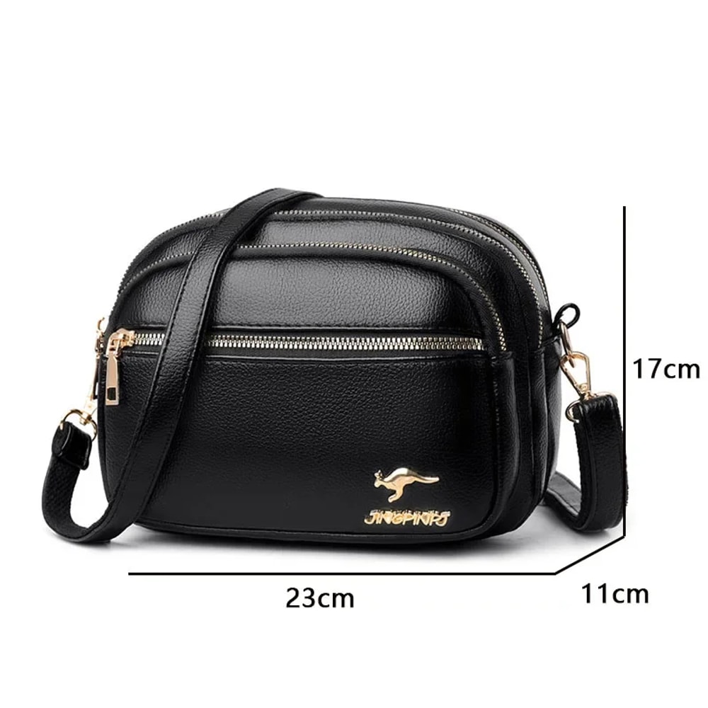 Luxury Ladies Handbag With Multipocket Design High Quality Soft Leather Shoulder Messenger Bag 5