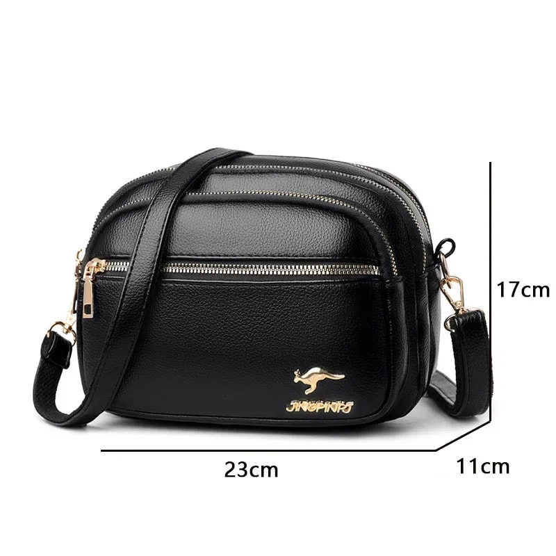 Luxury Ladies Handbag With Multipocket Design High Quality Soft Leather Shoulder Messenger Bag 5