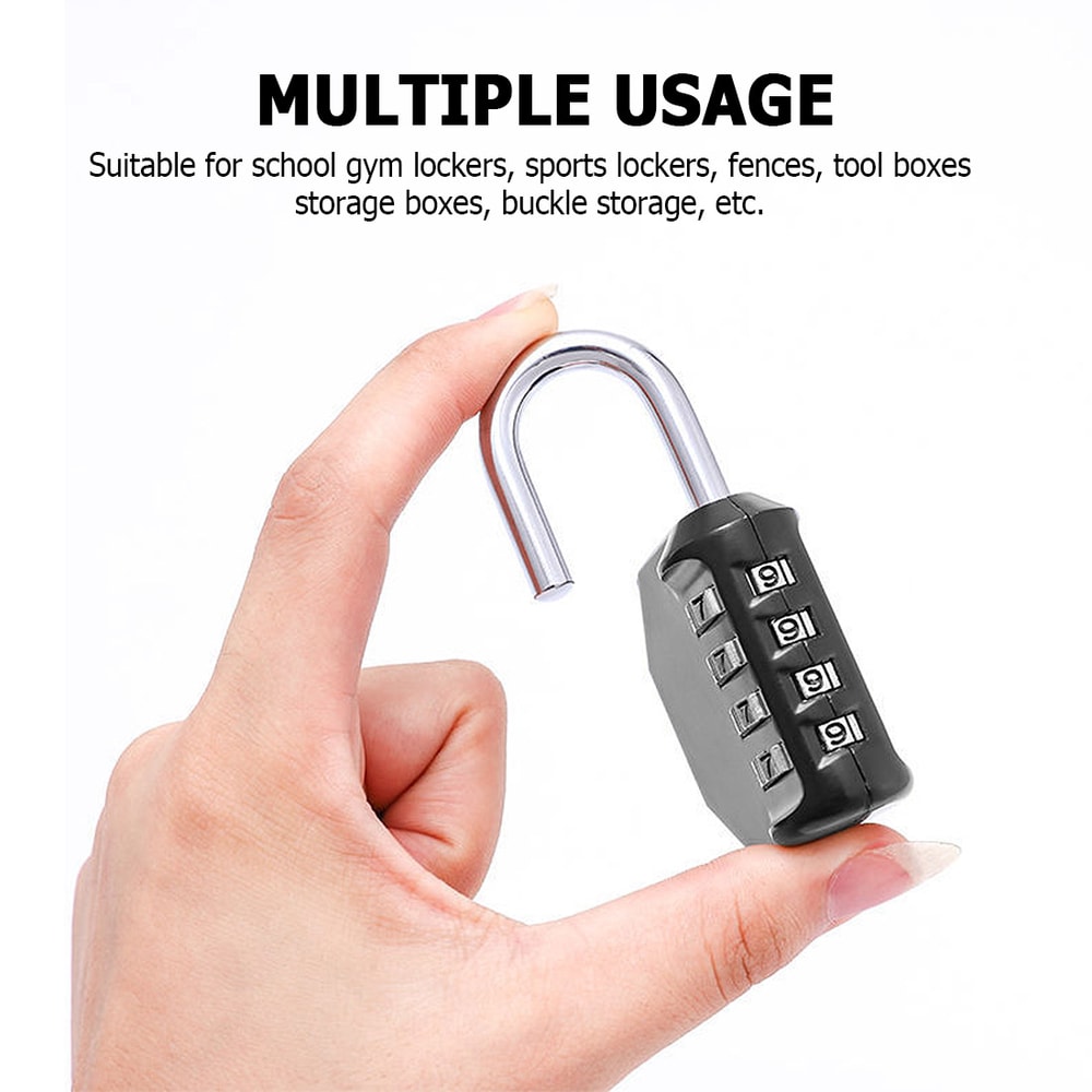 Waterproof Locker Lock, Digit Combination Padlock, Indoor Outdoor Use for Gym, School, Sports