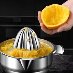 manual orange juicer for household use, fruit squeezer, hand reamer press with strainer