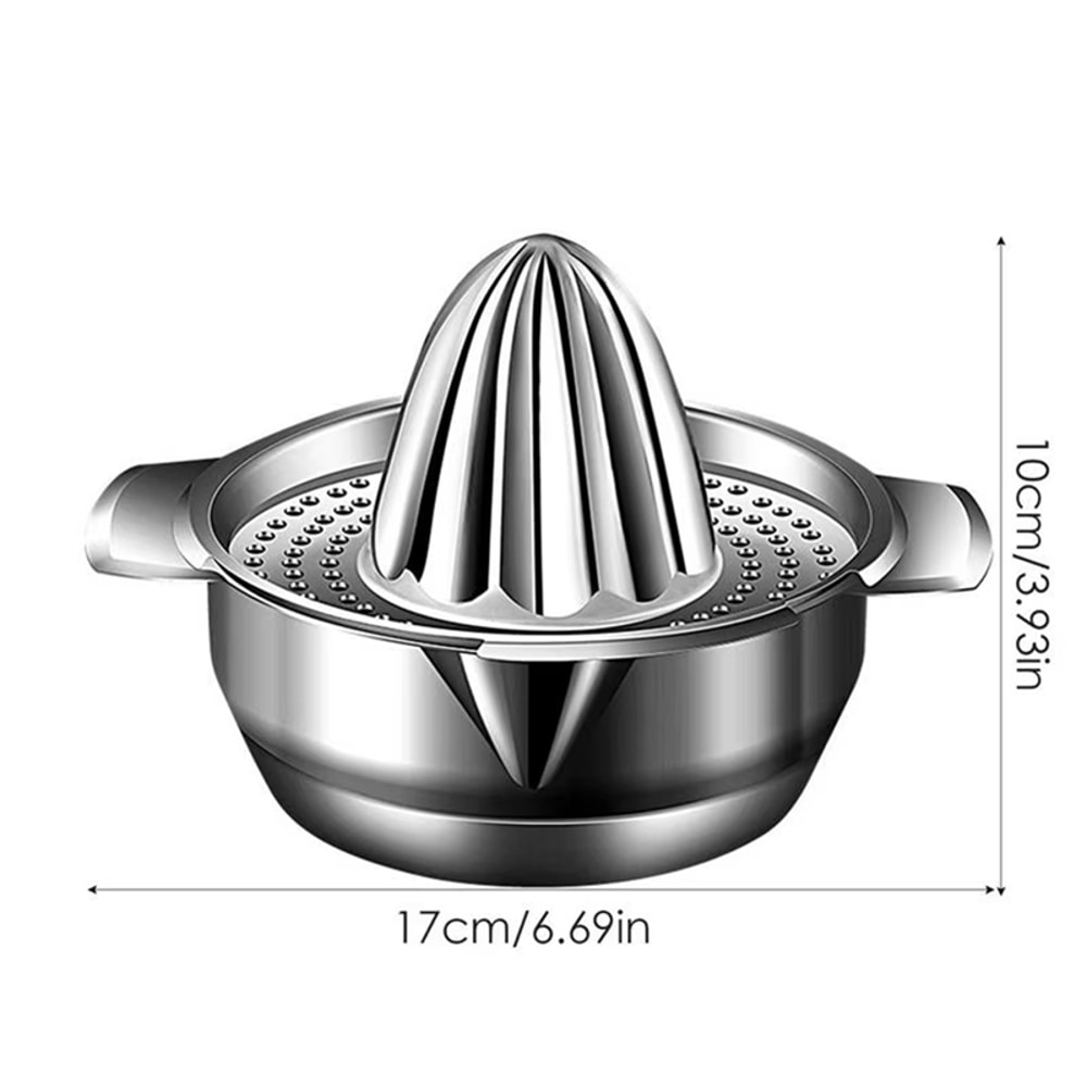 Manual Orange Juicer for Household Use, Fruit Squeezer, Hand Reamer Press with Strainer
