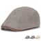 Solid Warm Newsboy Caps For Autumn And Winter Polyester Flat Peaked Cap Painter Beret Hats For Men 3