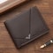 Mens Wallet Short Money Clip Fashion MultiCard Wallet Cross Splicing Leather Litchi Pattern Young M 4