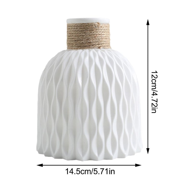 DIY Flowerpot Rope Plastic Vase Living Room Porcelain Imitation Flower Arrangement Home Decoration 7