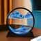 Deep Sea Sandscape Hourglass Moving Sand Art Round Glass Craft Painting Home Office Decor For Relax 0