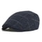 Vintage Newsboy Cap Men Winter Thick Warm Casual Stripe Berets Adjustable Flat Peaked Hat 5