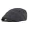 Vintage Newsboy Cap Men Winter Thick Warm Casual Stripe Berets Adjustable Flat Peaked Hat 6