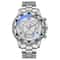 Mens Quartz Watch Classic Business Wristwatch Luxury Alloy Steel Strip Blue Light Large Dial Three 2