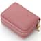 PU Leather Womens Short Purse Lychee Print Card Holder Bank Credit Card And ID Holder With Zipper C 1