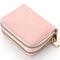 PU Leather Womens Short Purse Lychee Print Card Holder Bank Credit Card And ID Holder With Zipper C 2